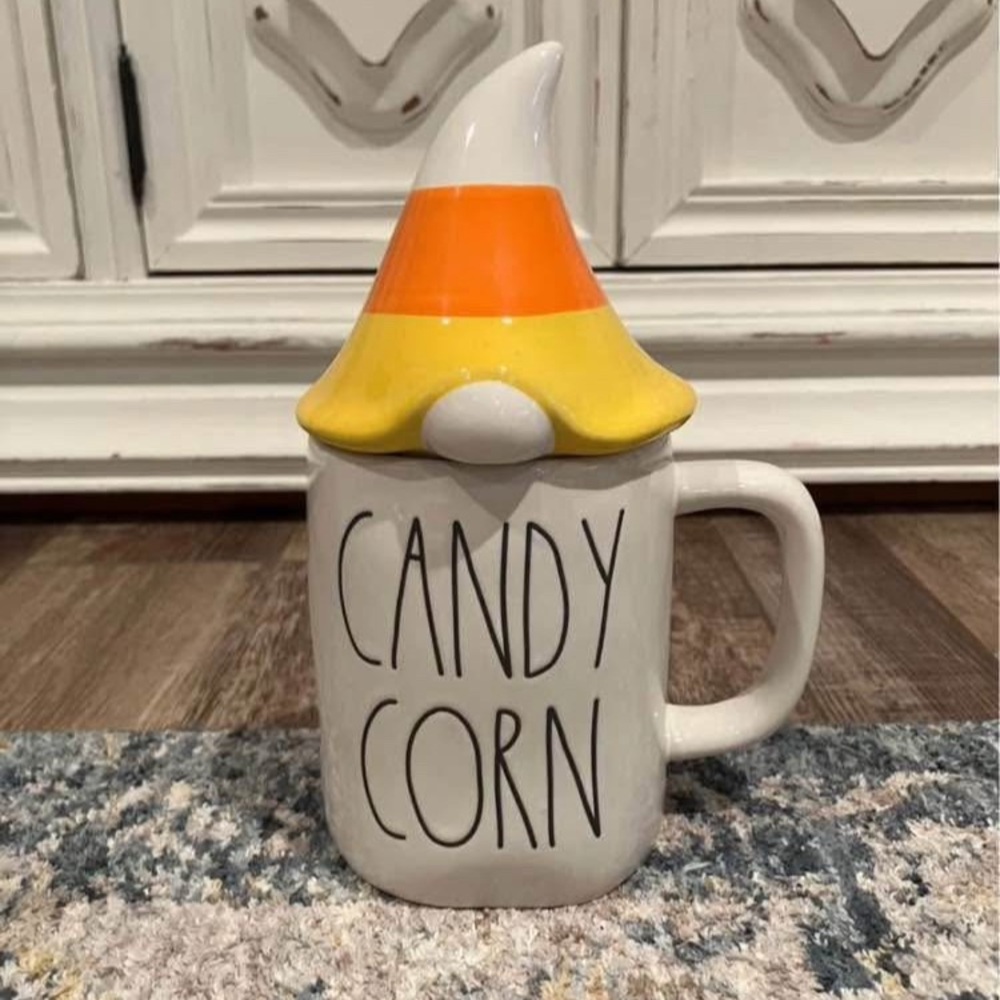 Candy Corn Mug with Lid Rae Dunn